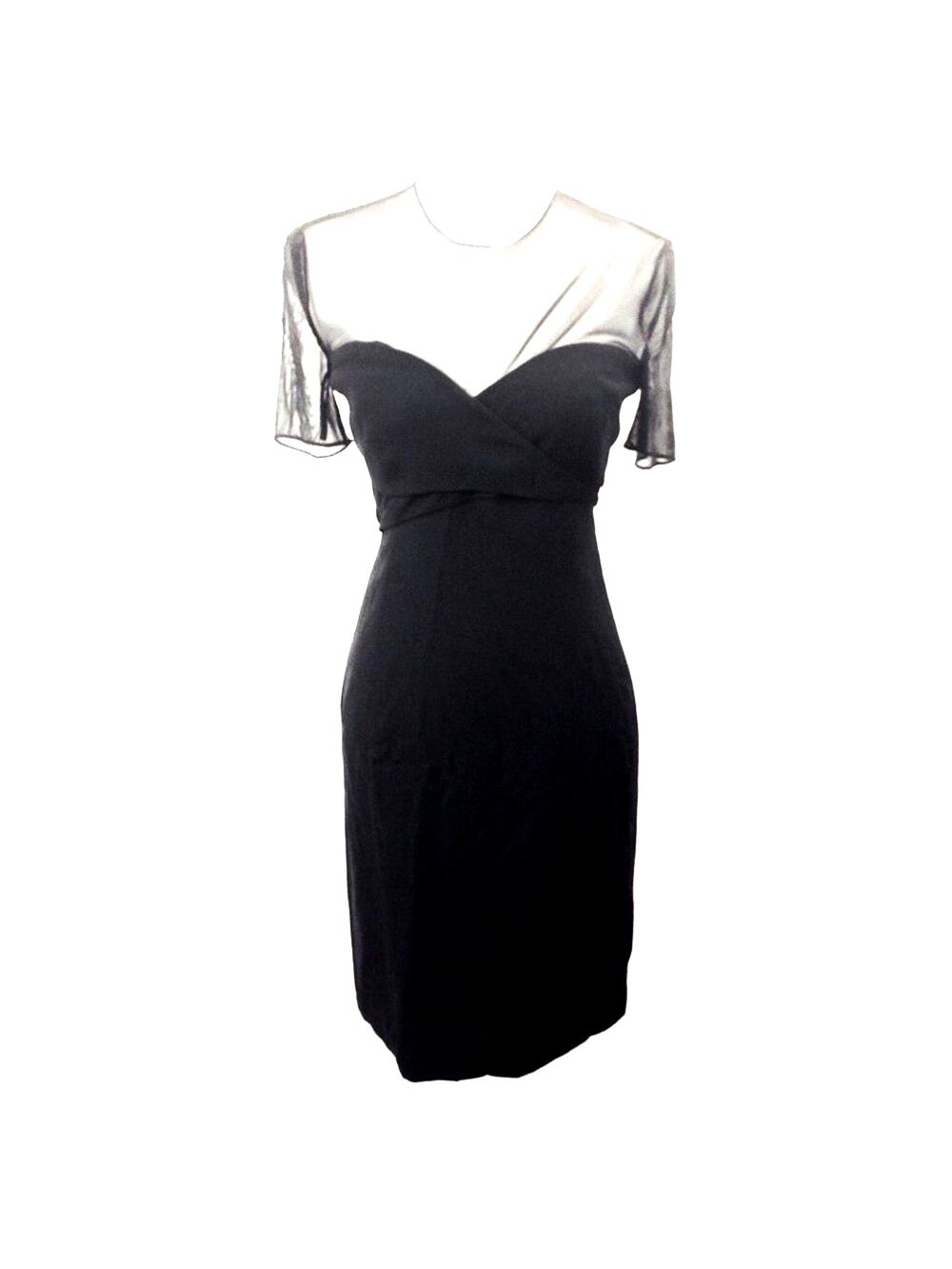 Archival 1995 Giorgio Armani Black Label 100% Silk Illusion Dress IT 38 / US 2